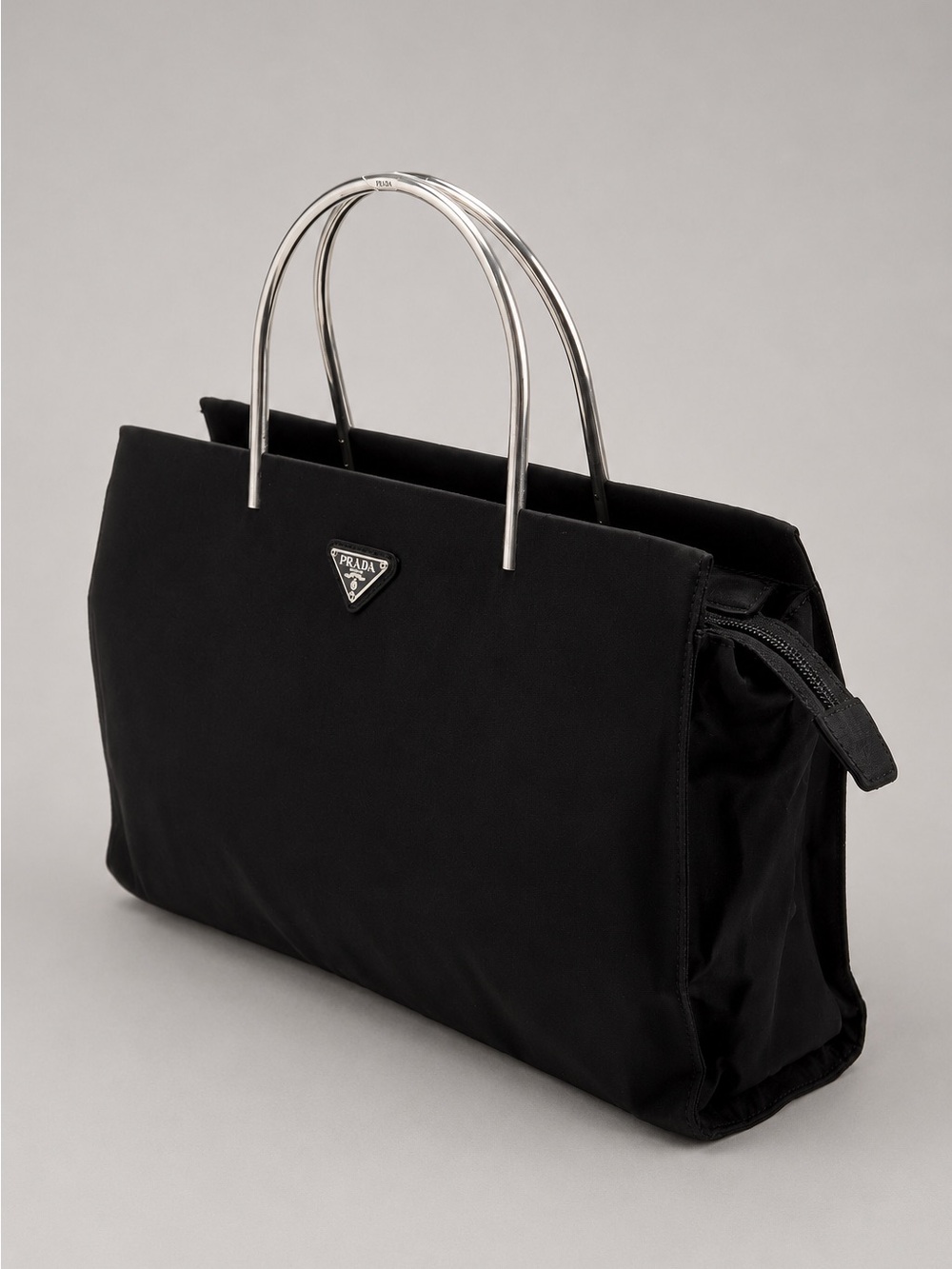 AUTHENTIC PRADA Metal nylon Handle Bag VINTAGE - Picture 11 of 16